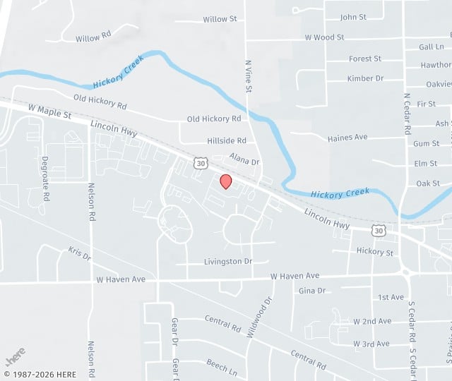 Location Map: 352 West Maple St, Suite 100-102 New Lenox, Illinois 60451
