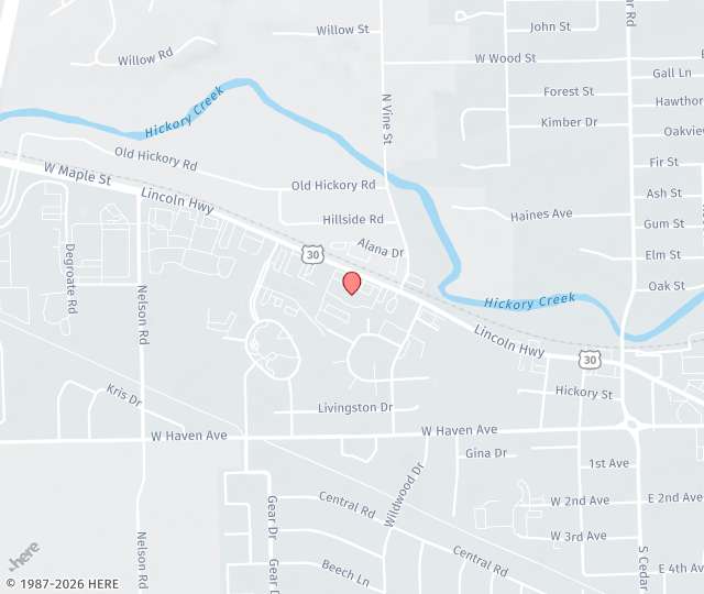 Location Map: 352 West Maple St, Suite 100-102 New Lenox, Illinois 60451